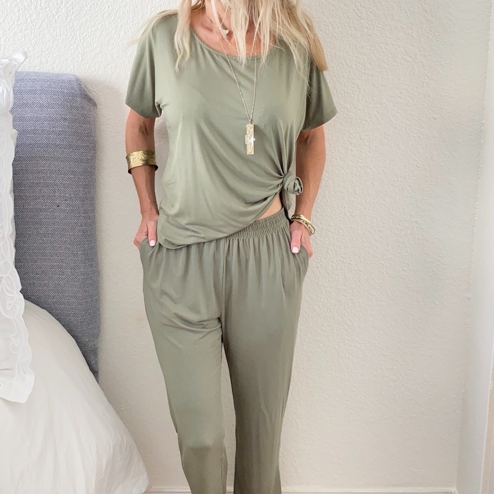 Two Piece Bamboo Cotton Lounge Set sz small